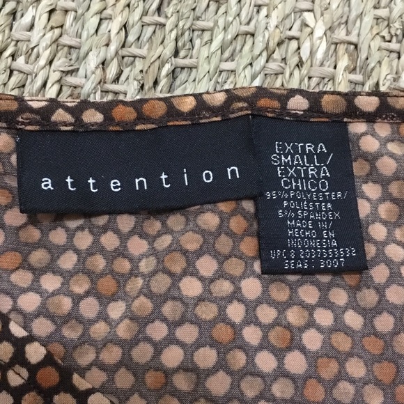 ‼️SOLD‼️ EUC ATTENTION Tie Neckline Top - Picture 7 of 9